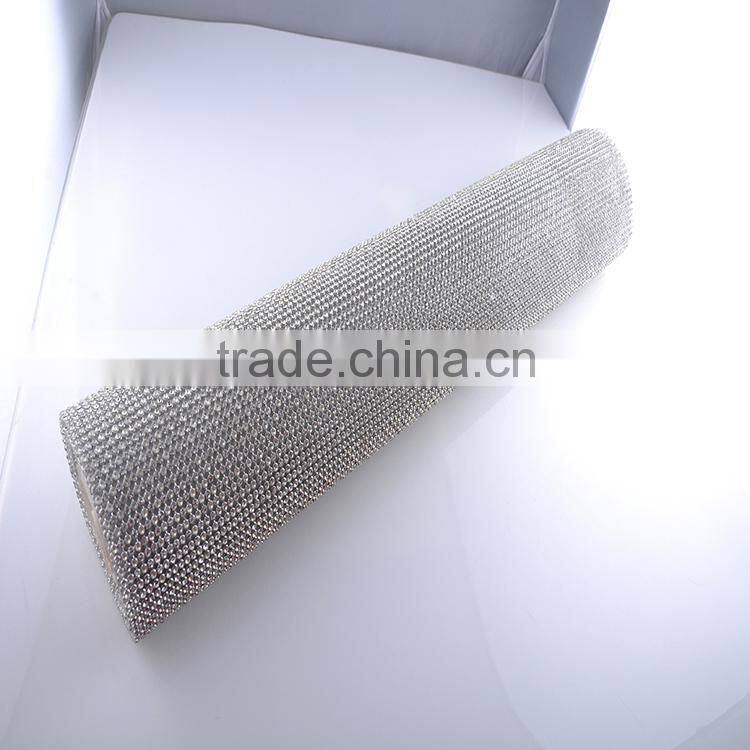 3MM Hotfix aluminum rhinestone sheet rainbow mesh