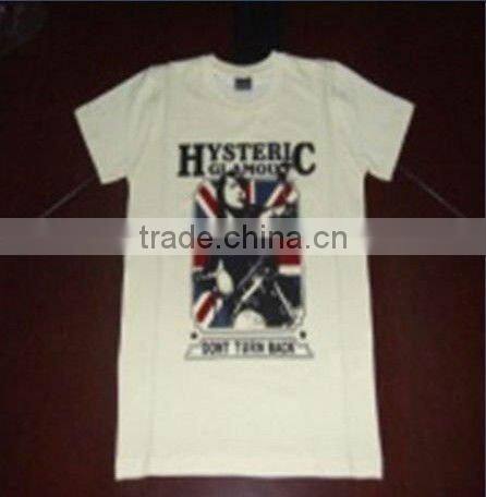 High Quality Cotton Printed Men's White T-Shirt