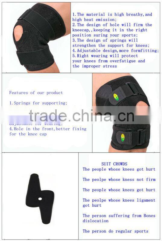 Hot Adjustable Strap Elastic Patella Sports Support Brace Black