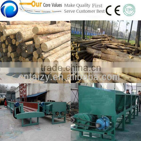 Double roller wood debarking machine/Rotary drum wood debarker/Ring tree wood peeling machine 86-15037190623