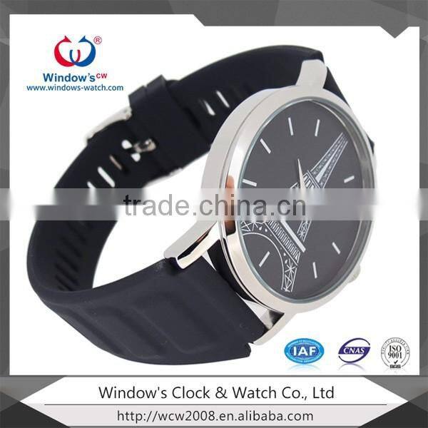fashion watch classic quartz eiffel tower dial watch
