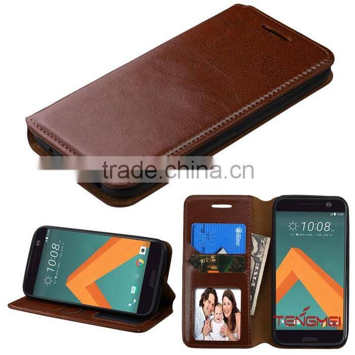mobile phone case for HTC 10, oil crazy horse leather case for HTC 10