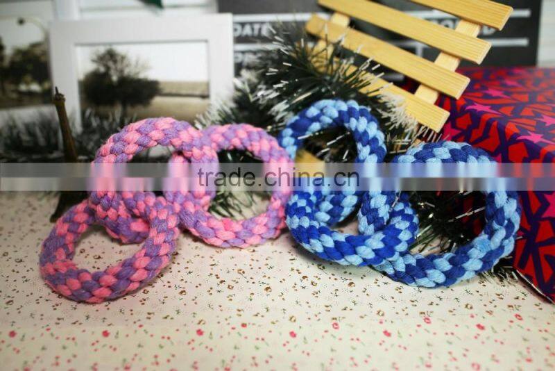 Three rings dog rope toy