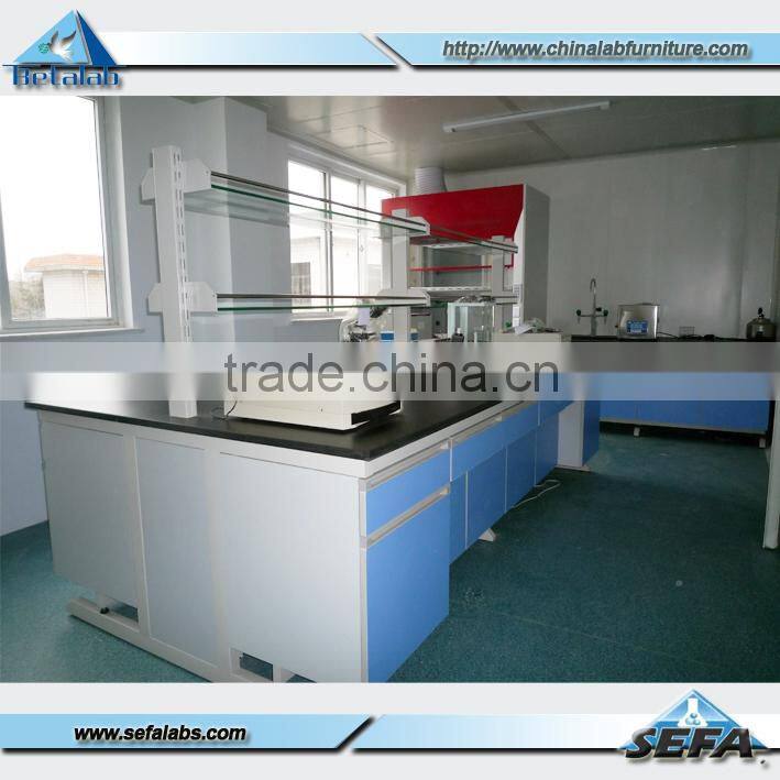 Laboratory Furniture Chemistry High Quality C-Frame Steel Wood Bench Lab Equipment