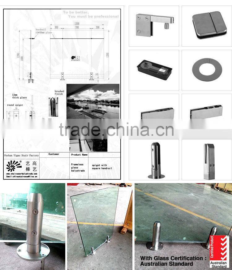 Foshan Tempered Frameless Glass Fencing For Coast Field