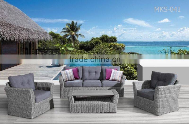 Modular wicker synthetic rattan outdoor furniture- Poly Rattan Garden Sofa Set- Patio Luxury Outdoor Furniture