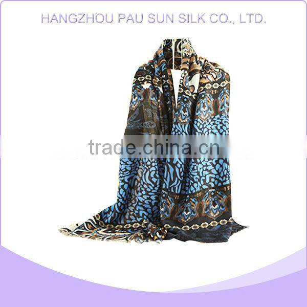 2015 colorful wool casual scarf 100% wool shawl scarf