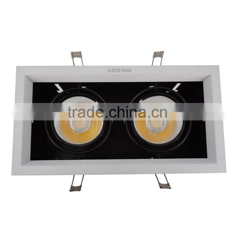 Aluminum lamp body material and led light source square recessed spot lights replace metal halogen lamp