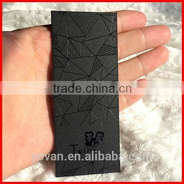 Hot sale Fashion UV Embossed Printing Paper Hang tag for OEM product