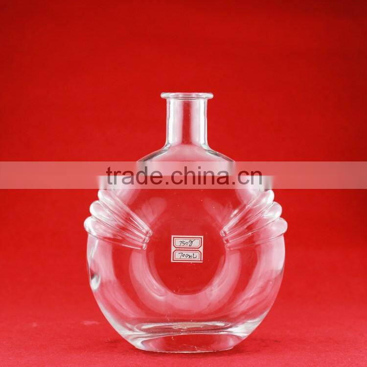 High moods 500ml painting grenade bottles woman shape bottles butterfly shape wine bottles