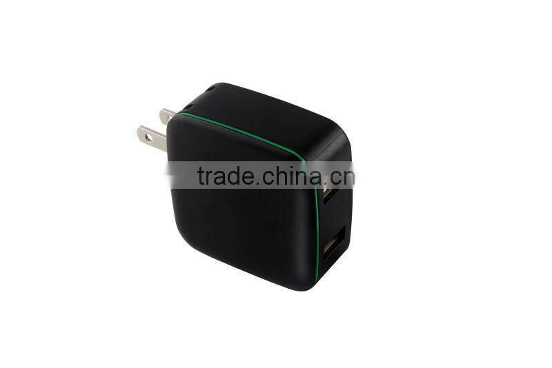 Fully Protected PSE/CB Certificated Dual 2.4A Output Fast Charging Vertical Smart Portable USB Wall Chargers