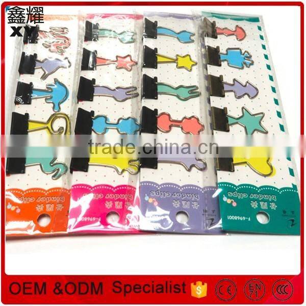 Professional crafts colorful shapes metal binder clip