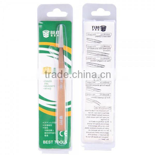 BST-16C Highly Precise Stainless Steel Tweezers for Computer Mobile Repair Tools