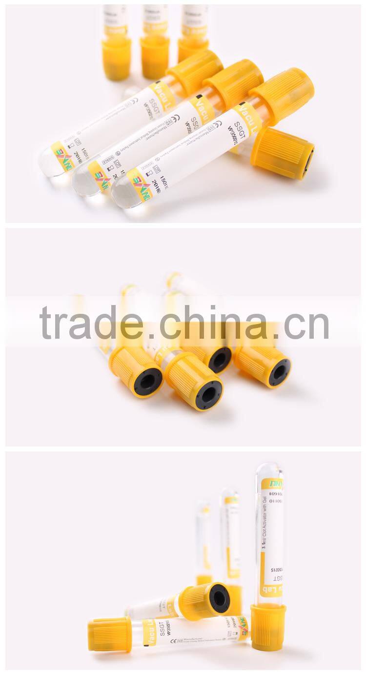 OEM acceptable custom blood collection SSGT tube