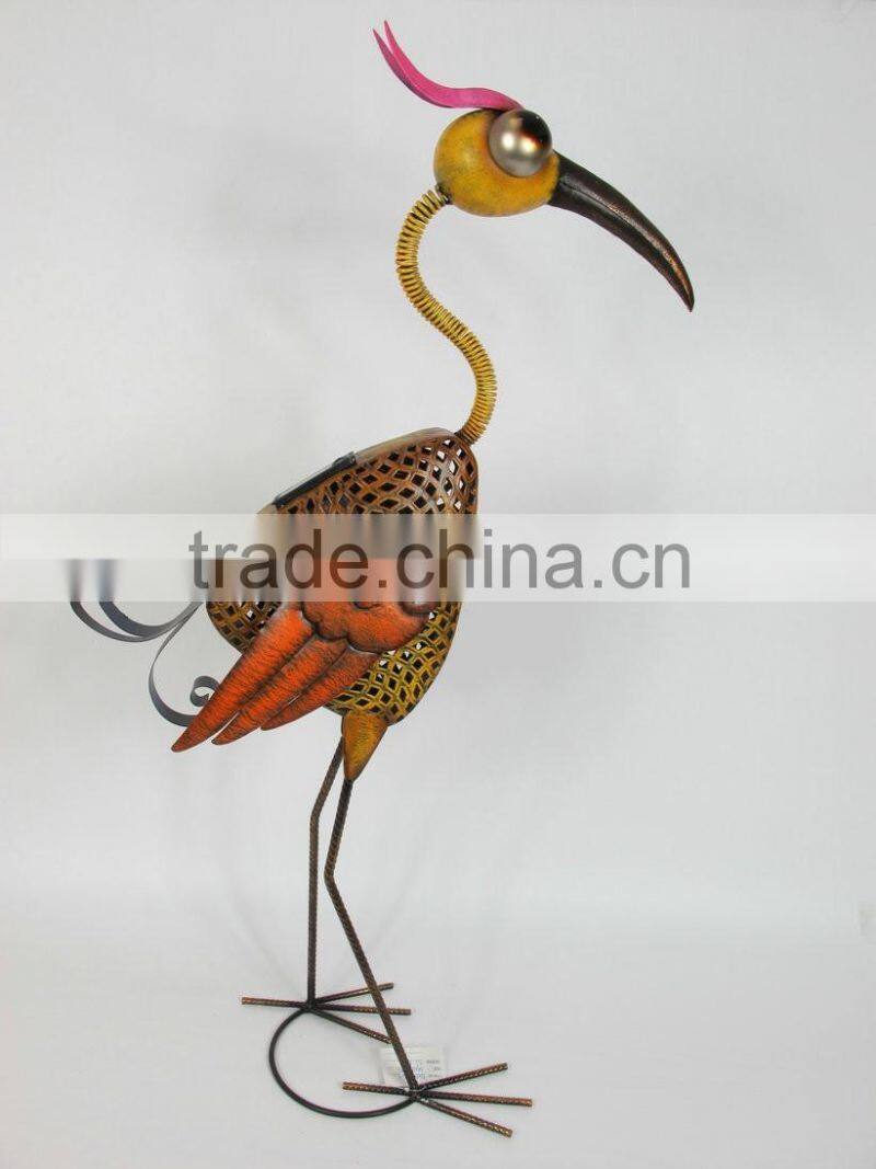 China supplier painted large metal crane statue garden ornament