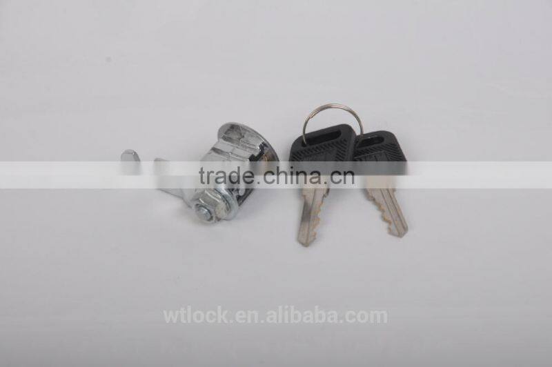Zinc alloy material bright chrome cam lock for file cabinet wardrobe