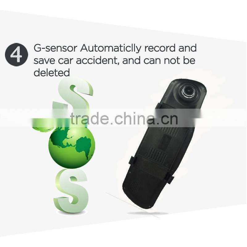 Factory Cheap 2.4 inch 170 Degree HD Car DVR Rearview Mirror Wireless Backup Camera