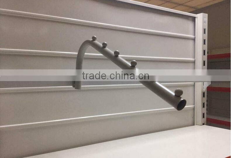 Powder Coated Curved Raised Goose Neck Hook Display Hook with Water Fall Pin