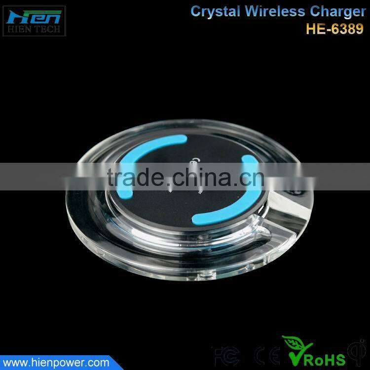 2015 new design Acrylic wireless charger accept customize LOGO wireless charger for samsung galaxy note 3