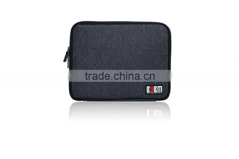 Waterproof Nylon black protablet charging cable bag whit travel