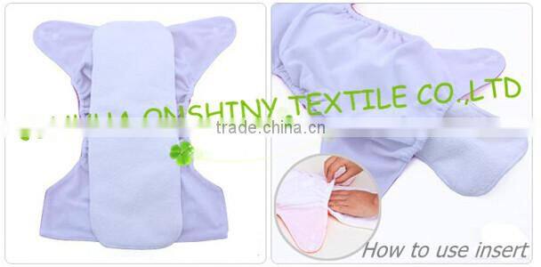 High quality bamboo cotton prefold insert for diaper cover