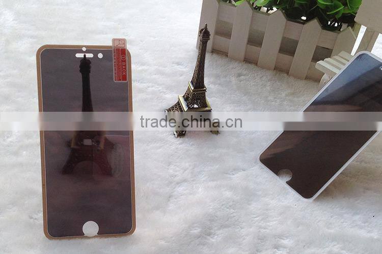 Superhard h9 2.5D tempered glass privacy screen protector for iphone 6