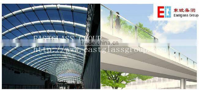 clear PVB film laminated glass