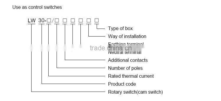6 Position Rotary Switch Cam Switch (LW30-63)