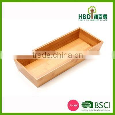 2016 Colorful bamboo organizer tray, multifunction cultery organizer