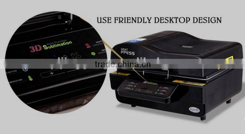 Semi-Automatic Automatic Grade and Heat Press Machine,3D Heat Transfer Type sublimation vacuum heat press machine