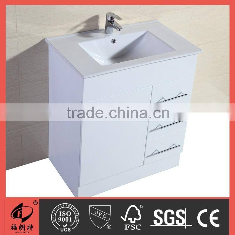 Cheap MDF Single Sink European Modern Bathroom Vanity 500005