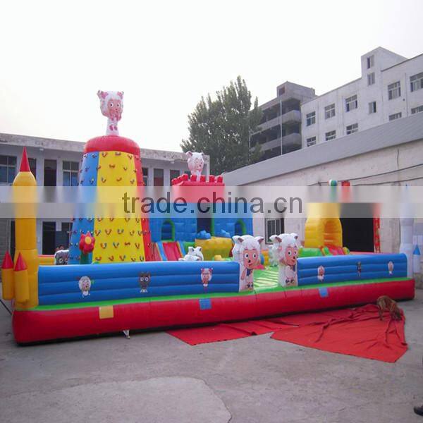 square amusement equipment inflatable climbing wall children games