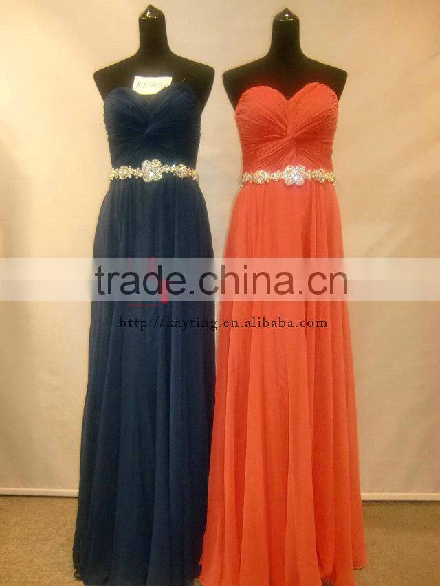 Backless chiffon sleeveless birthday dresses for girls