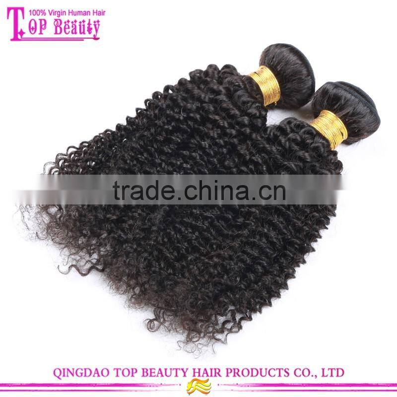 2016 Hot sale full cuticle 4c afro kinky curly human hair weave, mongolian kinky curly hair