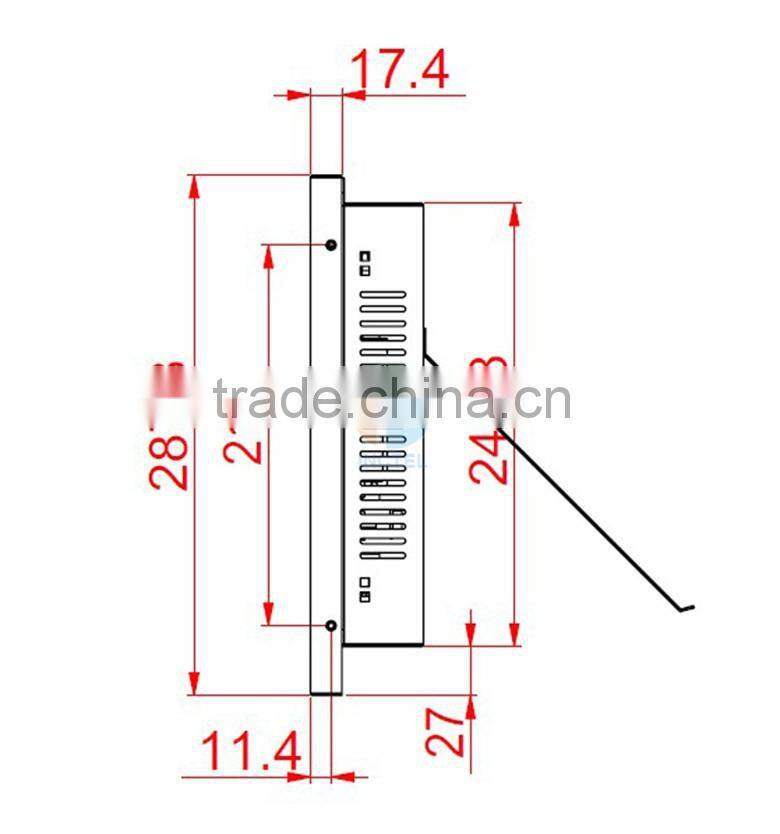 15 Inch restaurant pos systems all in one touchscreen with Intel D2550 1.86Ghz 1024*768 WinXP/7 2*RJ45 6*COM 4G RAM 32G SSD