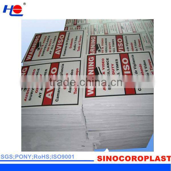plastic convenient to move pp coroplast odorless signboard