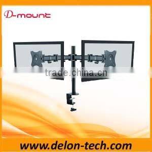 2016 NEW STEEL FOLDABLE LCD DESK MOUNT TV BRACKET FOR DUAL SCREEN HOLDER