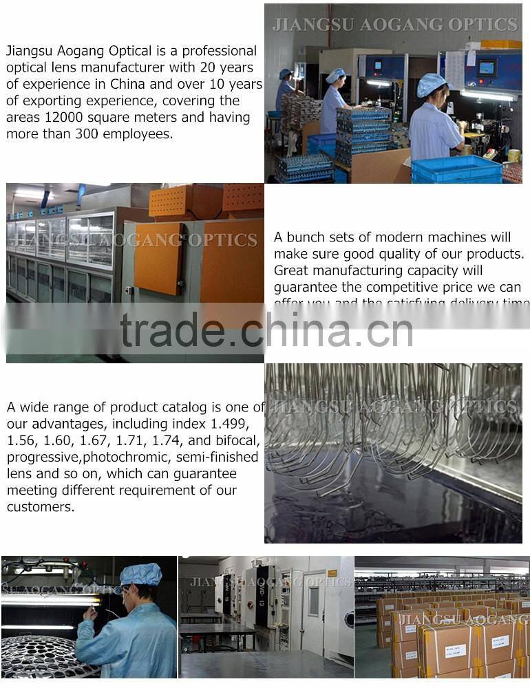 5 second darken semif inished 1.56 transition/photochromic optical lens