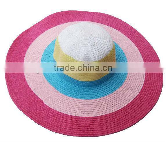 2016 summer wide brim woman sun shade wholesale sunhat