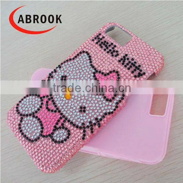 3D rhinestone phone case rhinestone cell phone cases for iphone 5,design your own rhinestone cell phone case