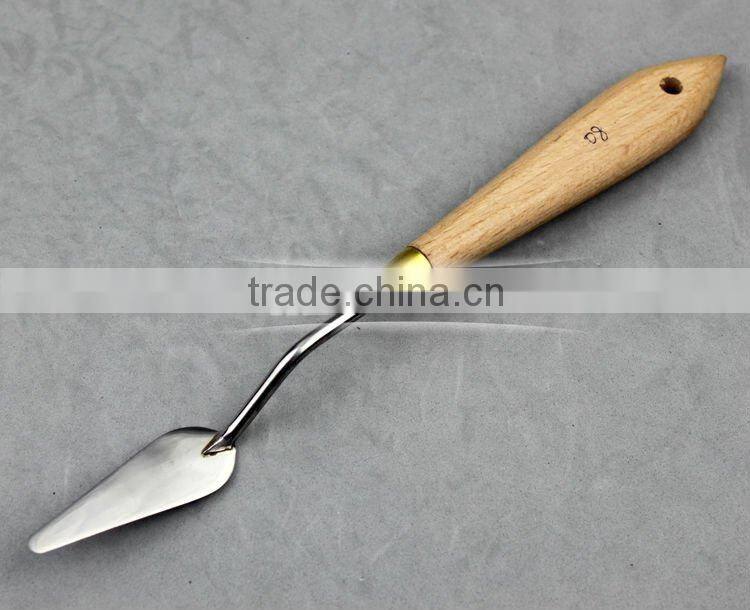 wood handle stainless steel palette painting knife