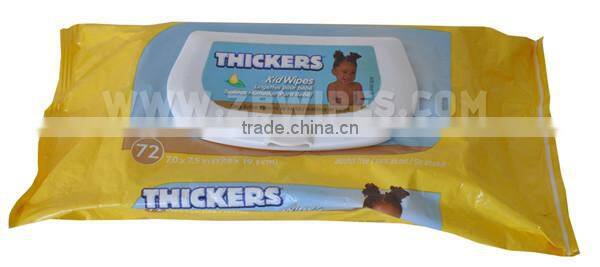 72pcs Nonwoven Fabric Kids Wet Wipes FDA Approved