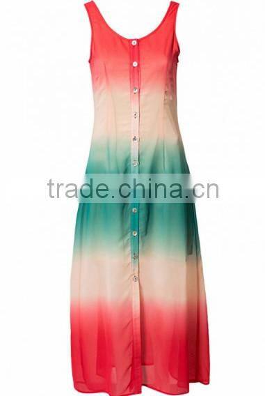 Multicolor Colorful Condole Belt Cross Back Square Neck Dress summer dresses for women