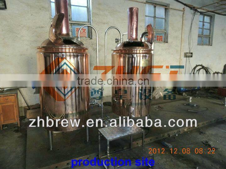 100L red copper home beer brewery equipment CE