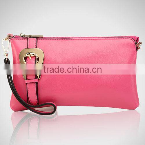 2014 New Design Fashion Ladies Cow Leather Chain Strap Wallet(BCN015)