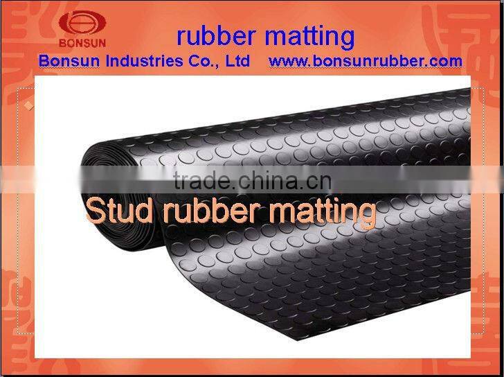 from 3mm to 6mm thickness stud rubber flooring mat
