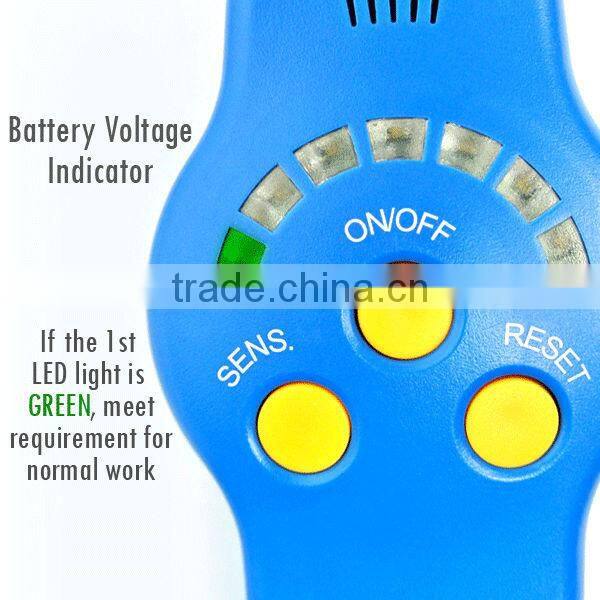 Handheld Halogen Leak Detector 305mm probe length Negative Corona Sensor Type with Dual-color LED Indicator