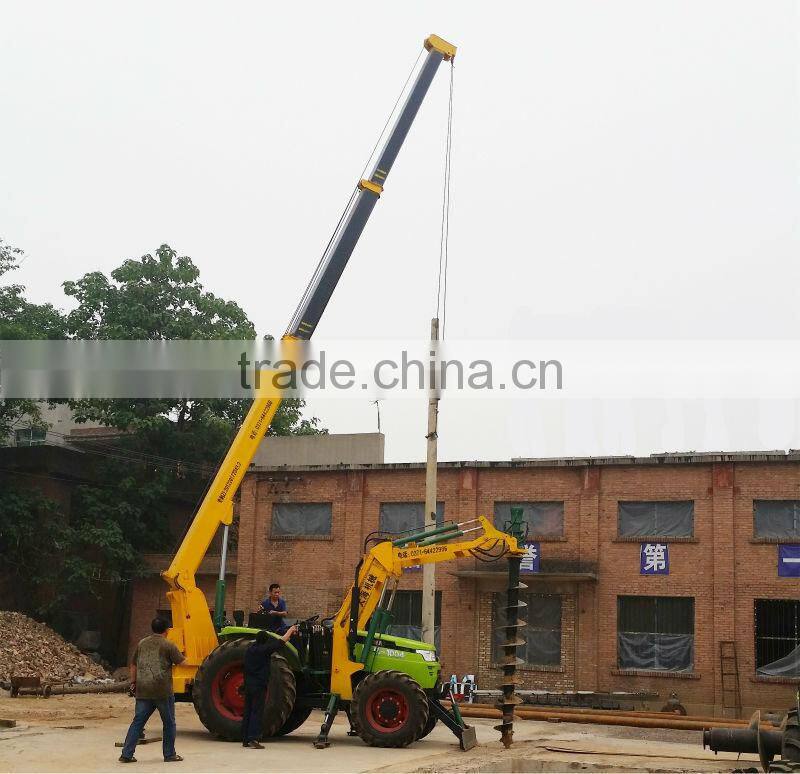 YTO tractor equipment Hydraulic digging machine 6m deep for pole digging