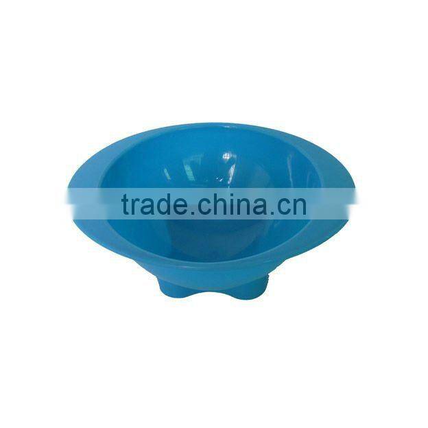 4pcs oval plate blue plastic dinnerware picnic set