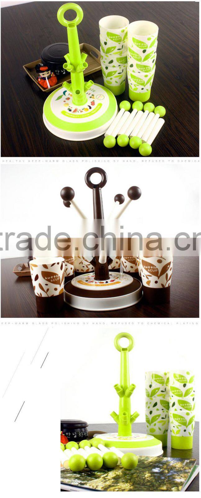 Mug Hooks Stand Tree organizer 8 pcs Racks Kitchen Cup Holder Coffee Tea Home Collection with 8 cups